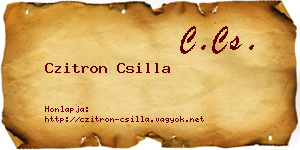 Czitron Csilla névjegykártya